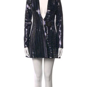 Zhivago Black and Silver Long Sleeve Dress